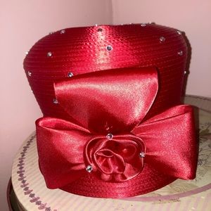 Kentucky Derby style red hat